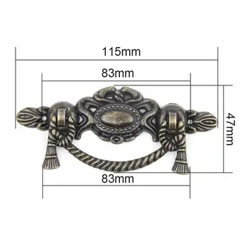 115 47mm vintage alloy kitchen drawer door handle furniture handle hardware cabinet antique handle bronze