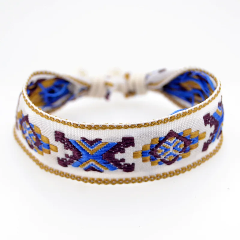Фото ABL147(1) плетеные браслеты с вышивкой в этническом стиле для женщин и мужчин |