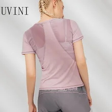 Женские летние футболки Slim Fit для Спорт Фитнес Йога короткий рукав Йога Топ сетка Женская гимнастическая майка спортивная одежда 4 цвета