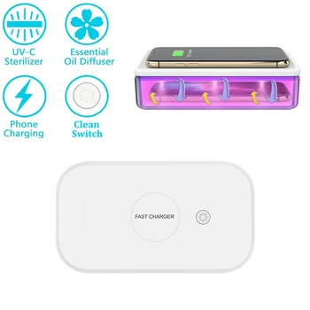 

Multifunctional UV Sterilizer Wireless Charger Box, Aromatherapy Function Disinfector,Cell Phone Cleaners UV Light Sanitizer Box