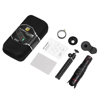 

22X Zoom Mobile Phone Telescope Lens Aluminum Optical Telephoto Camera Lens With Mini Tripod Universal For Smartphones