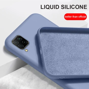 

For Huawei P40 Lite Case Liquid Silicone Rubber Soft Cover Phone Case Bumper Coque on for Huawei P40 P 40 Lite Pro