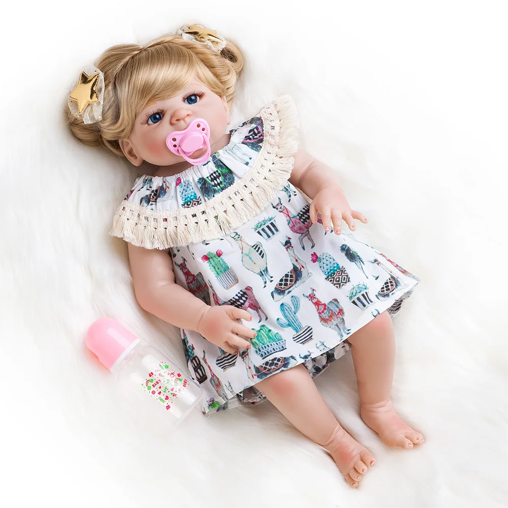 Pickwoo bebes кукла-реборн 48 см 55 см куклы для маленьких девочек Мягкие силиконовые Boneca reborn Brinquedos Bonecas детские подарки игрушки