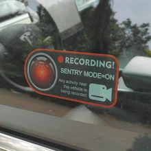 Auto Modalità di Sentry Registratore Statica Sticker Registrazione Promemoria Interni Finestra Adesivo Modificato Per Tesla Modello 3 X S Y Accessori