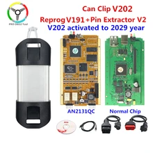 Qualidade chip completo para renault pode clipe v202 reprog v191 an2135sc/an2131qc ouro pcb pode clipe v202 ferramenta de diagnóstico automático
