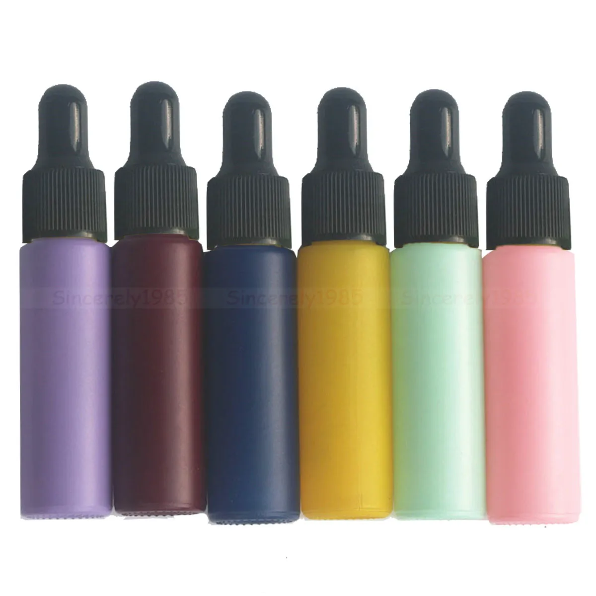 6PCS 10ML Macaron Thick Glass Essential Ois Dropper Bottles Eye Dripper for Perfume Aromatherapy