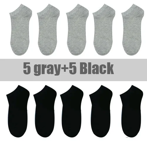 10 Pairs Solid Color Women Socks Breathable Sports socks Casual Boat socks Comfortable Cotton Ankle Socks Size 36-44 white black SMT-225-6