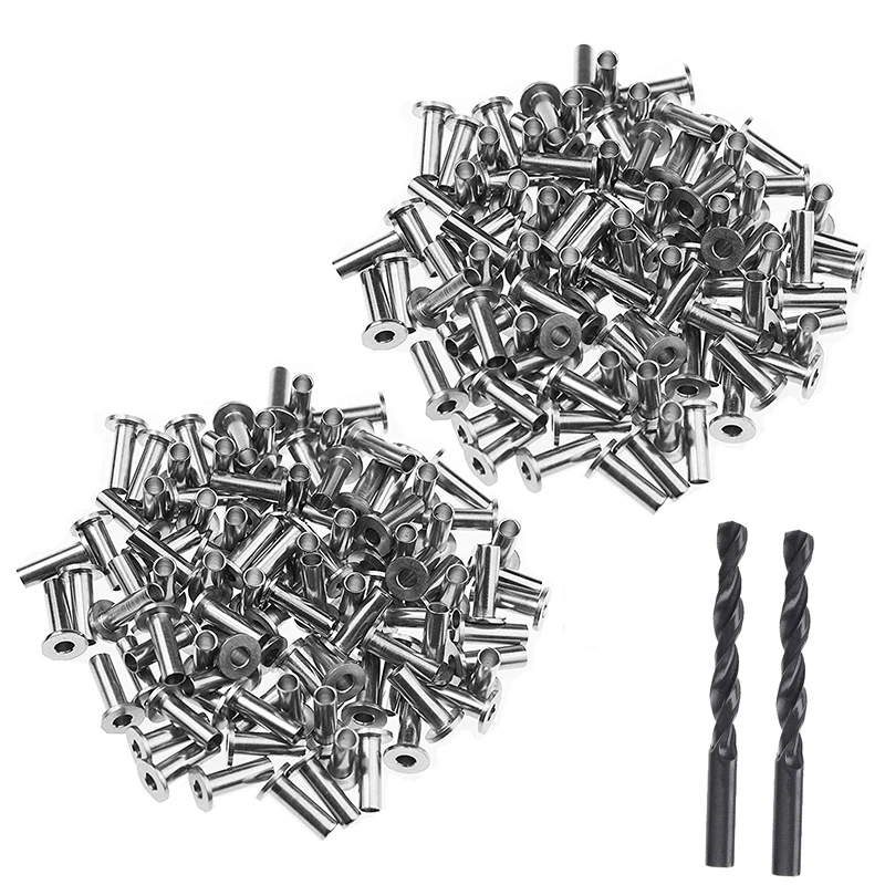 Promotion! 200 Pack T316 Stainless Steel Protector Sleeves for 1/8 inch Wire Rope Cable Railing DIY Balustrade | Инструменты