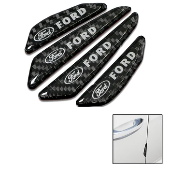 

4pcs Carbon fiber car door protection strip Car Badge For Fords Focus 2 3 1 MK2 MK3 MK1 Fusion Accessories