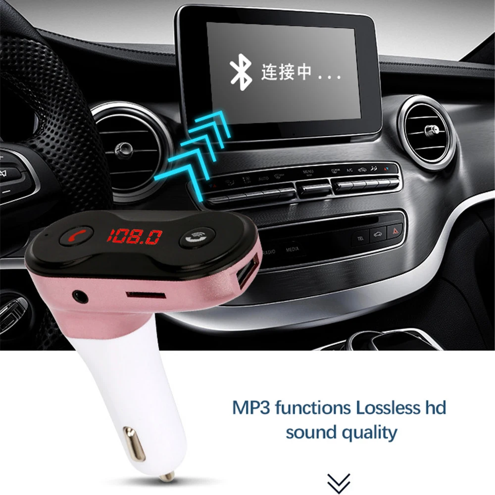 Автомобильное зарядное устройство с Bluetooth, MP3-плеер, свободная от рук, вставная карта, u-диск, fm-передатчик, USB зарядное устройство, адаптер, музыкальный плеер для автомобиля C8