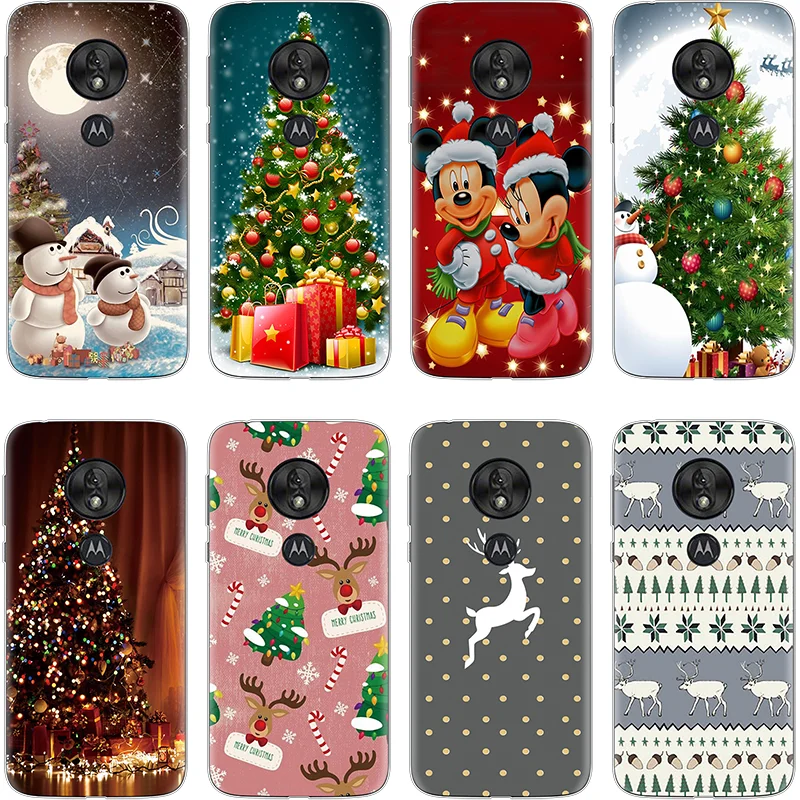 

Christmas Tree Cover TPU For Motorola One Moto G7 Play EU Z Z2 Z3 Z5 C E4 EU E5 G3 G4 G5 G5S G6 Power Plus For Moto Z4 Play Case