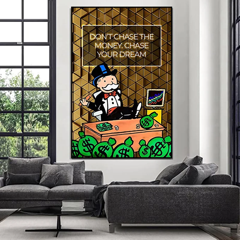 Monopoly Man And Richie Rich Art Monopoly Art Modern Pop Art Canvas Oil  Painting Money Art Home Decor Alec Monopoly Louis - Painting & Calligraphy  - AliExpress