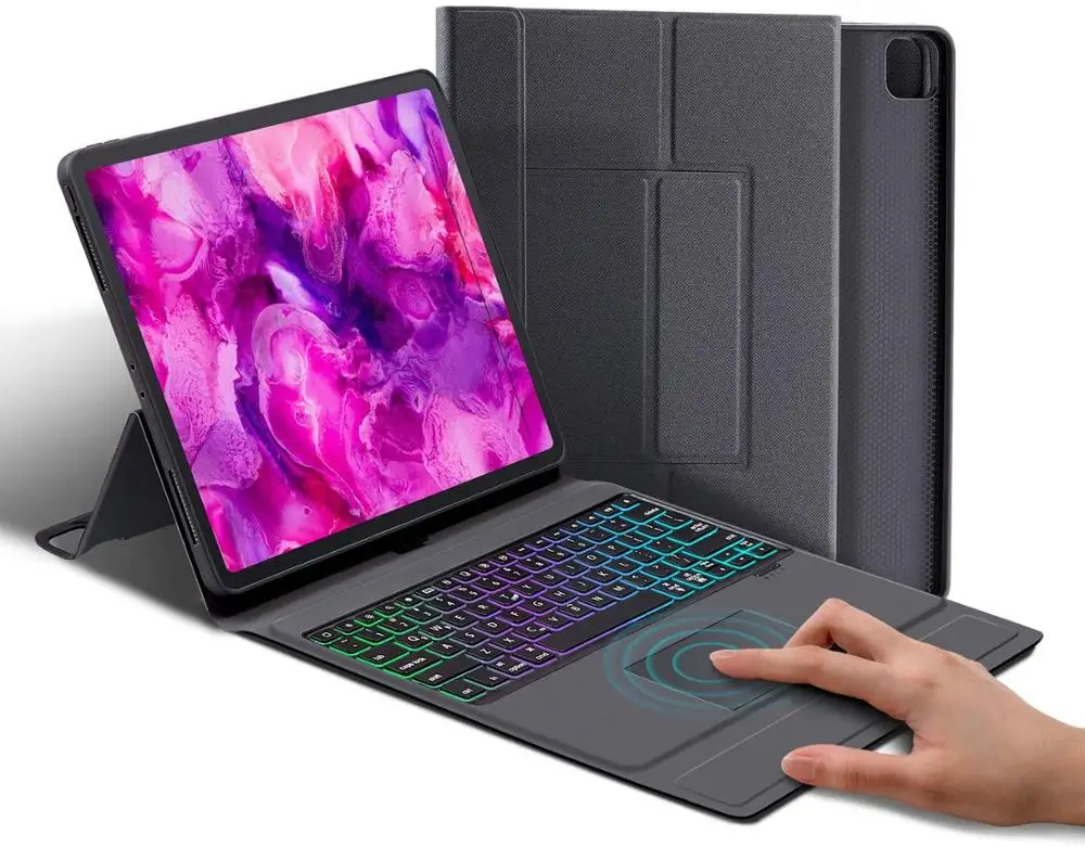 

For iPad Pro 12.9 Case 2020 4th Generation/2018-3rd Gen, iPad Pro 12.9 Keyboard Case with Touchpad Backlight Function Keyboard