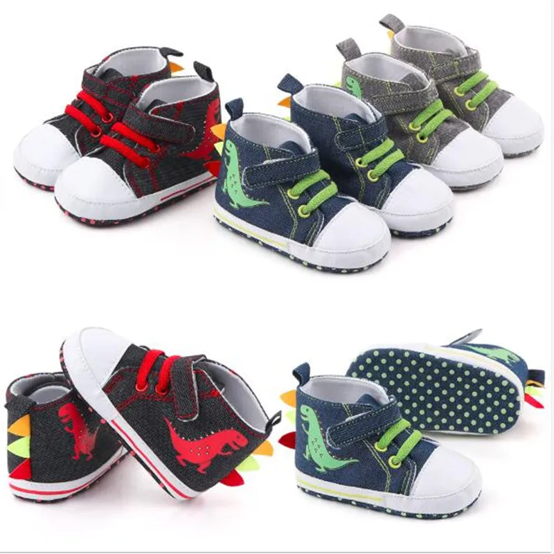 New Baby Canvas Shoes Boots Lovely Cartoon Newborn Casual First Walkers Antislip Infants Boys Girls Sport Shoes