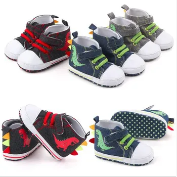 

New Baby Canvas Shoes Boots Lovely Cartoon Newborn Casual First Walkers Antislip Infants Boys Girls Sport Shoes