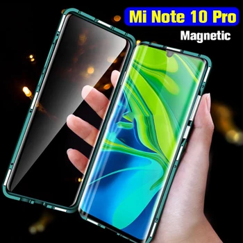 

360 Double Sided Glass Case For Xiaomi Note 10 Pro Magnetic Metal Cover on Xiomi My mi Note10 10Pro Coque Bumper Back cases