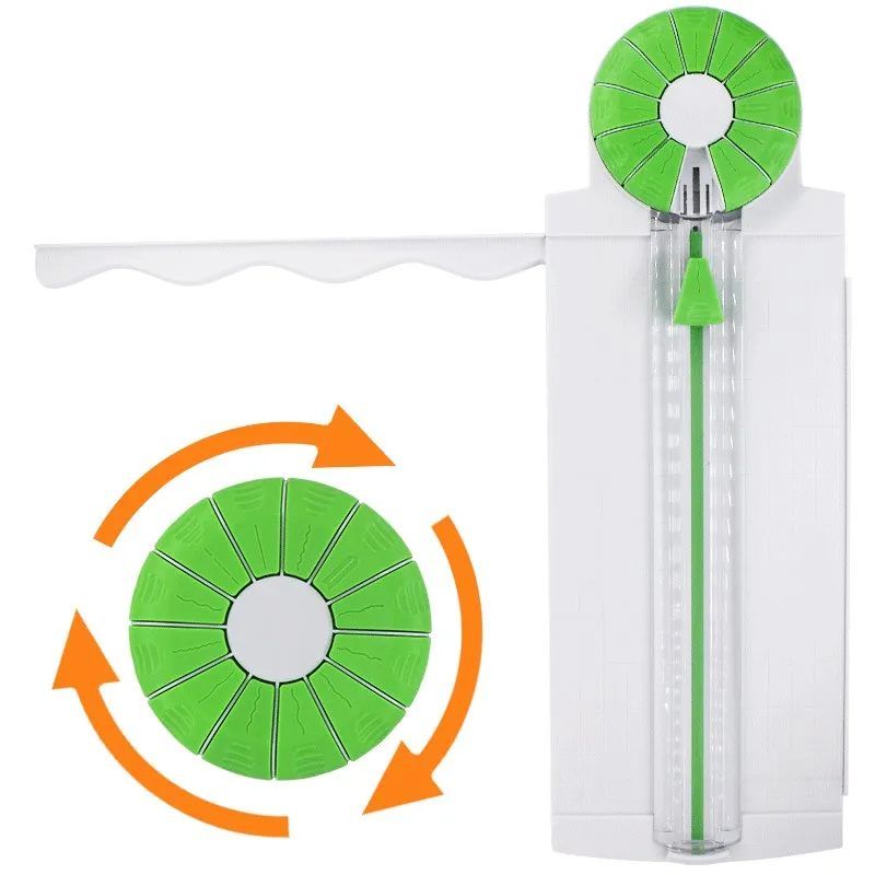 Máquina de plegado de corte de papel multifunción, cabezal de corte giratorio de 360 grados, 12 tipos de bordes para herramientas de arte de tarjetas de corte a mano