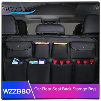 

2020 New PU leather Car Rear Seat Back Storage Bag Multi-use Car Trunk Organizer Auto Stowing Tidying Auto Interior Accessories