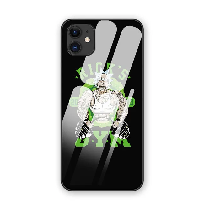 Новые чехлы Rick and Morty для iphone 7 8 6 6S Plus Роскошный чехол из закаленного стекла для телефона iphone 11 11Pro X XR XS MAX - Цвет: 10