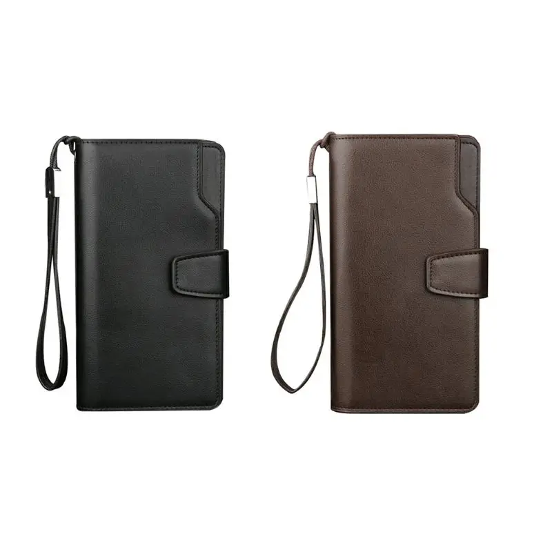 Men/'s Clutch Bag Bifold Card Holder Wallet PU Leather Coin Case Mini Purse CF
