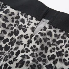 Модная женская леопардовая юбка с высокой талией и эластичной резинкой на талии