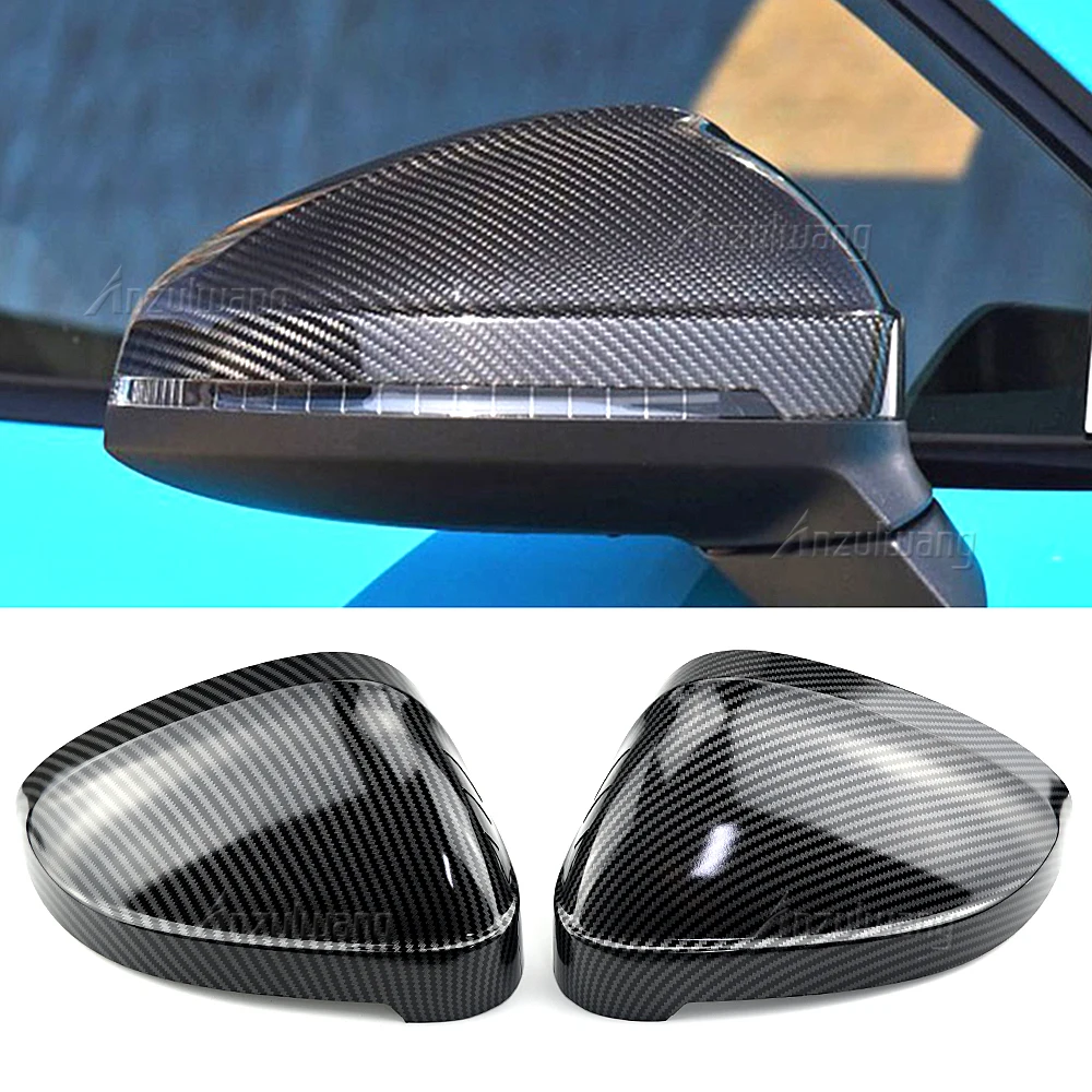Gloss Black Side Wing Rear View Rearview Mirror Cover Case Caps For Audi A4 S4 RS4 B9 2016 -2020 A5 S5 RS5 8W6 jeep tj fender flares
