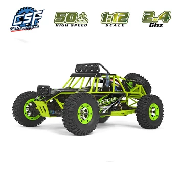 

1/12 RC coche de escalada 2,4G 4WD 50 KM/H alta velocidad RC coche eléctrico juguetes cepillado Crawler RTR vehículo todoterreno