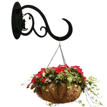 

Garden Black Plant Hook Plant Hanging Bracket Metal Wall Hook For Outdoor Indoor Hanging Plants Baskets Flower Pots