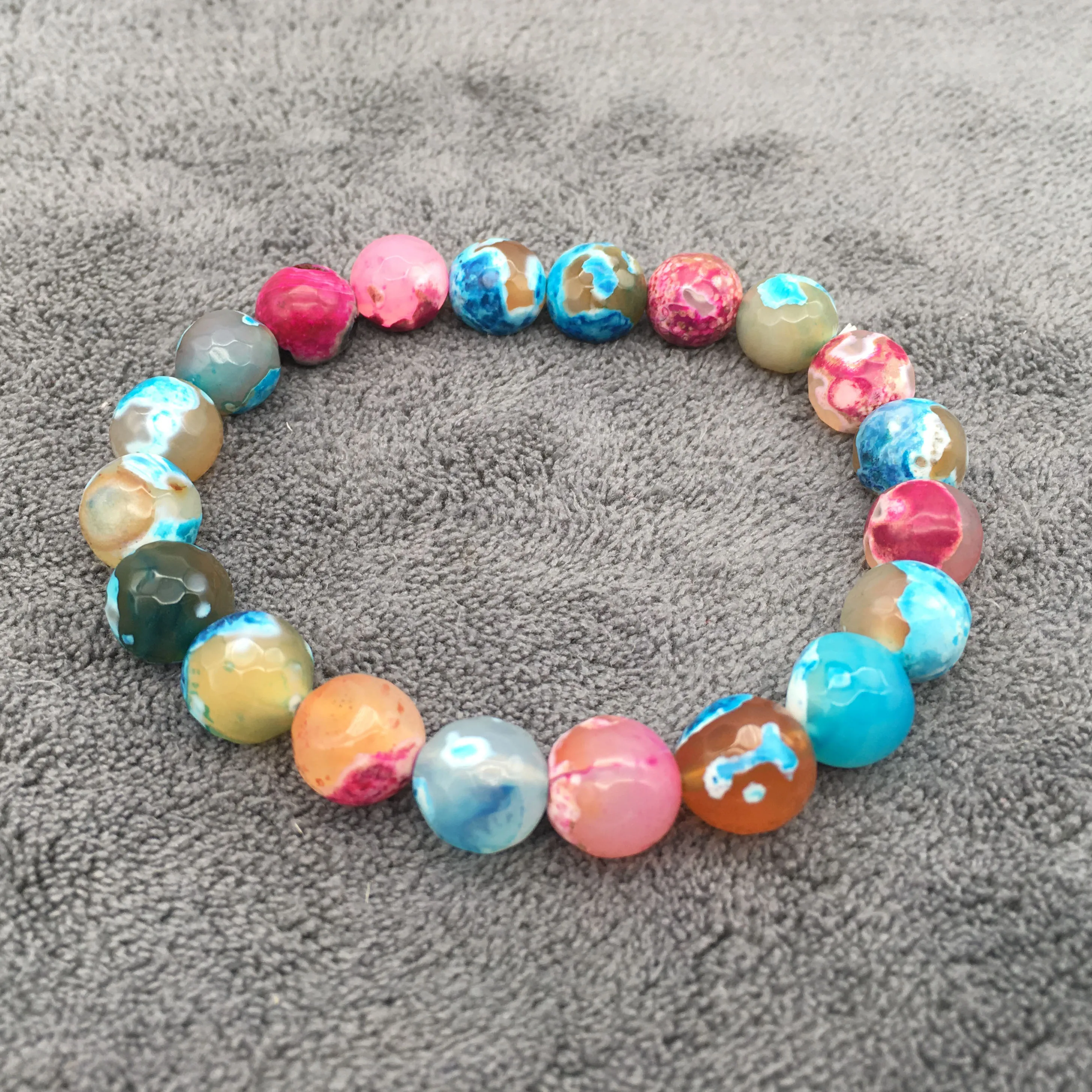 

Transfer Luck Purple Bead Bracelet Chakra Yoga Volcanic Stone 8mm Natural Round Stone Beads Bracelets For Women