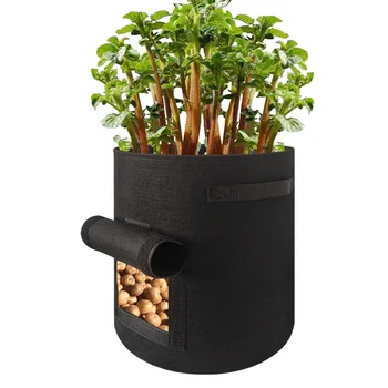 

Vegetable Planting Bags Potato Planter Bags Balconies Garden Hanging Growing Flower Bag Non-woven Felt Strawberry Plant Pouch