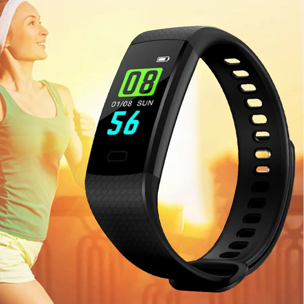Y5 Smart Bracelet Heart Rate Blood Pressure Monitor Tracker Fitness Tracker Smart Wristband Waterproof Smart Watch Pedometer