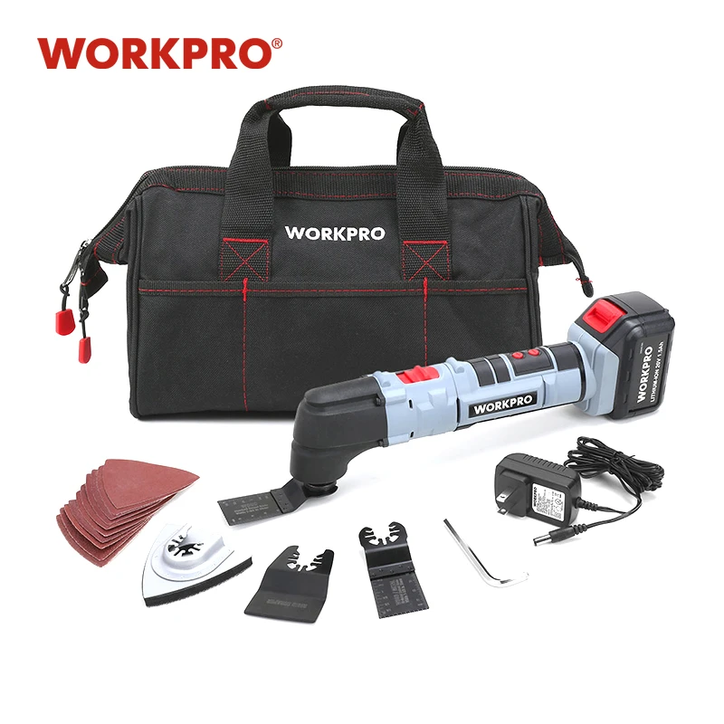 Workpro Electric Multifunction Oscillating Tool Kit Multitools Lithium
