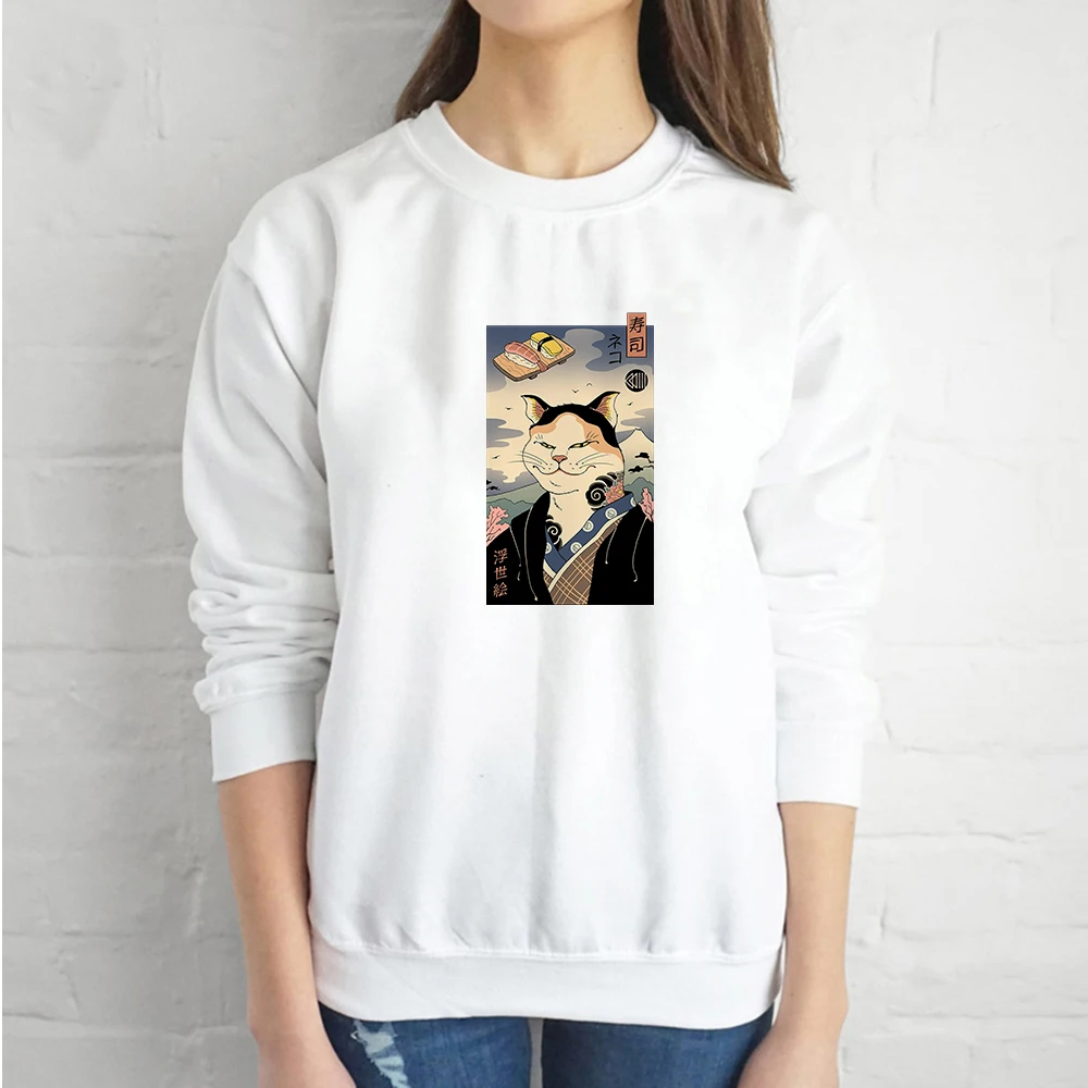 

Japan Hip Hop Style Cat Harajuku Hoodie Winter Women Clothes Fashion Pullover Y2k Long Sleeve Crewneck Comfy Plus Size Street
