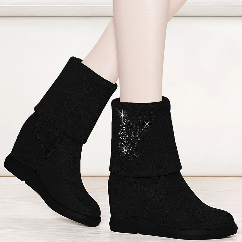 

Flat Middle Boots Women's 2019 Autumn And Winter New Style Elevator Women's Boots Boots WOMEN'S Shoes Don't Knee Thigh Boot