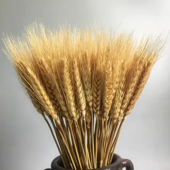 

50Pcs/lot Artificial Flowers High Quality Wheat Autumn Decoration Pampas Grass Craft flowers kunstplanten