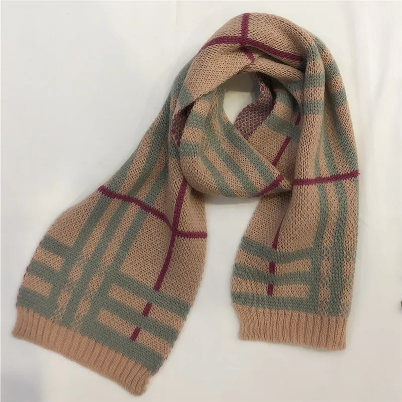 Jeseca New Autumn Winter Thick Warm Scarves Kids Fashion Cotton Knitted Shawls and Wraps Boys Girls Cute Long Scarves Wraps