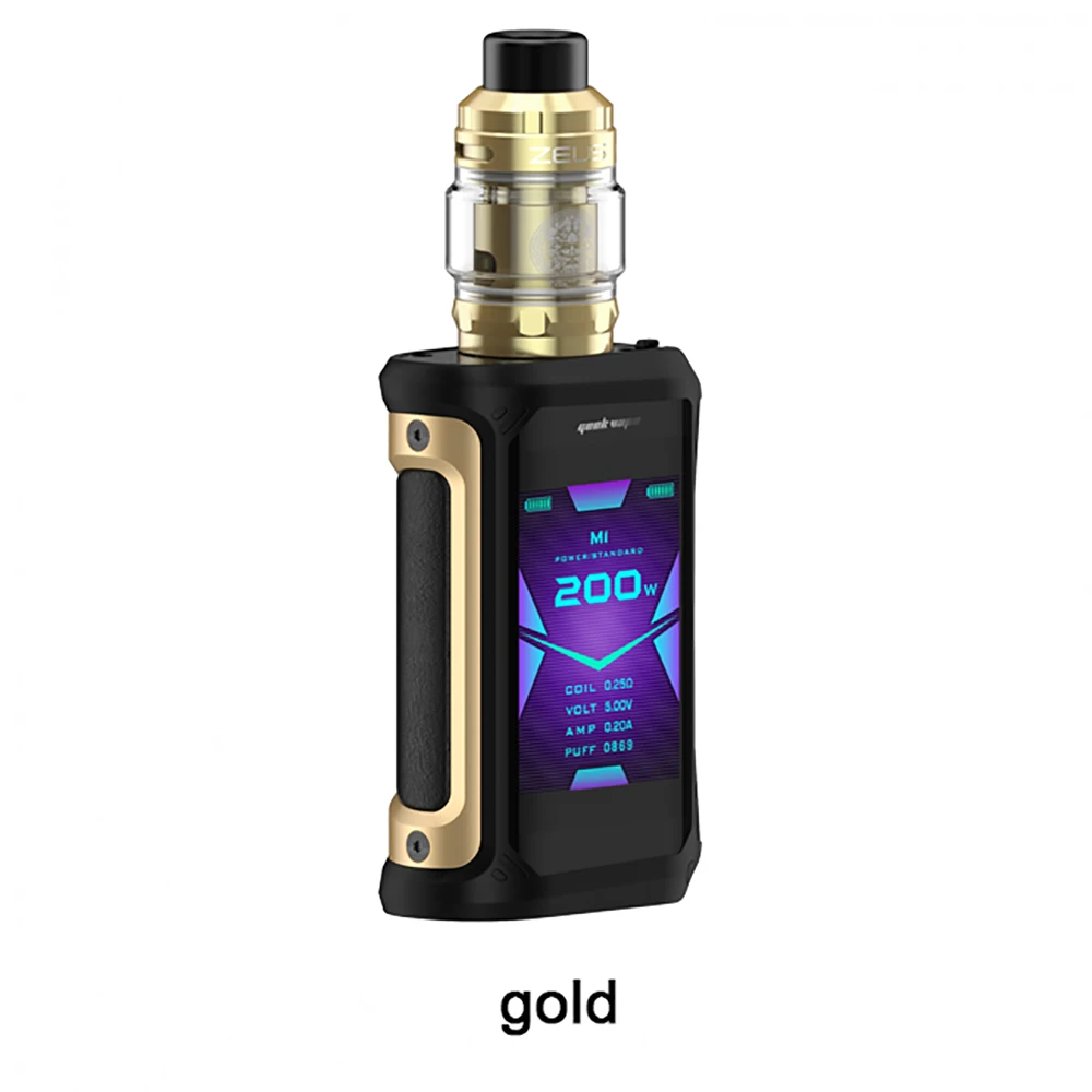 Новое поступление Geekvape Aegis X Zeus Комплект 200 Вт коробка мод от Dual 18650 Fit 510 нить Zeus Subohm Vape атомайзер с сетчатой катушкой