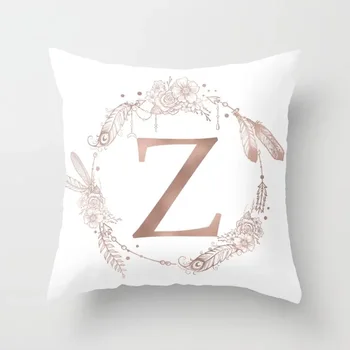 

Modern Minimalist 26 English Lettered Peach Skin Pillow Cover Car Sofa Cushion Pillow Case
