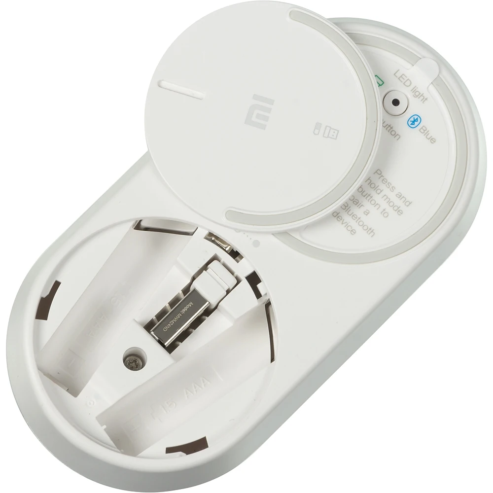 Мышь Xiaomi Mi Portable Mouse серебристый оптическая(1200dpi) беспроводная BT для ноутбука(2but