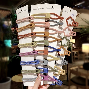 

8pcs/Pack New Women Cute Rabbit Flower Geometric Velvet Hairpins Sweet Headband Hair Clips Barrettes Fashion Hair Accessories