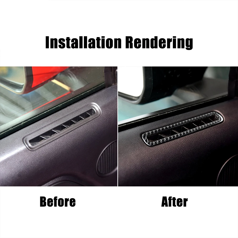 1 пара наклеек на решетку вентиляционного отверстия из углеродного волокна для