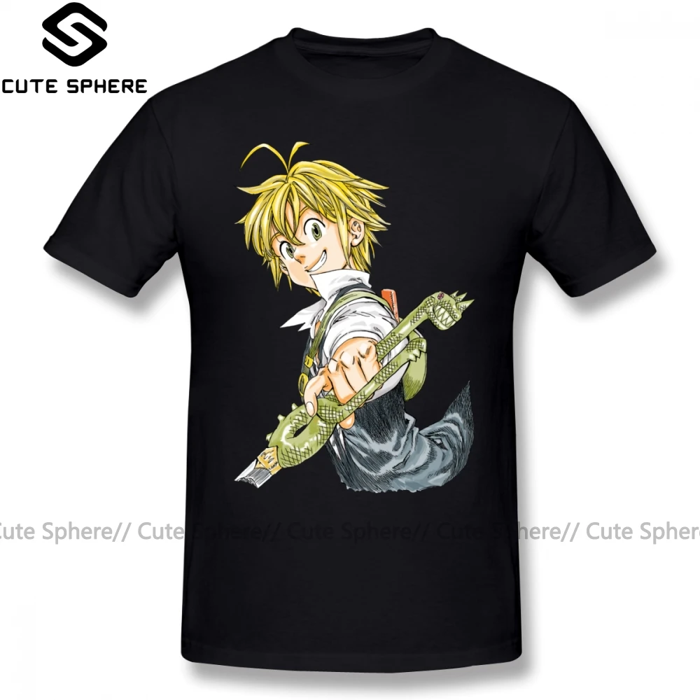 Футболка Meliodas футболка Повседневная из 100 хлопка Мужская размера плюс с коротким