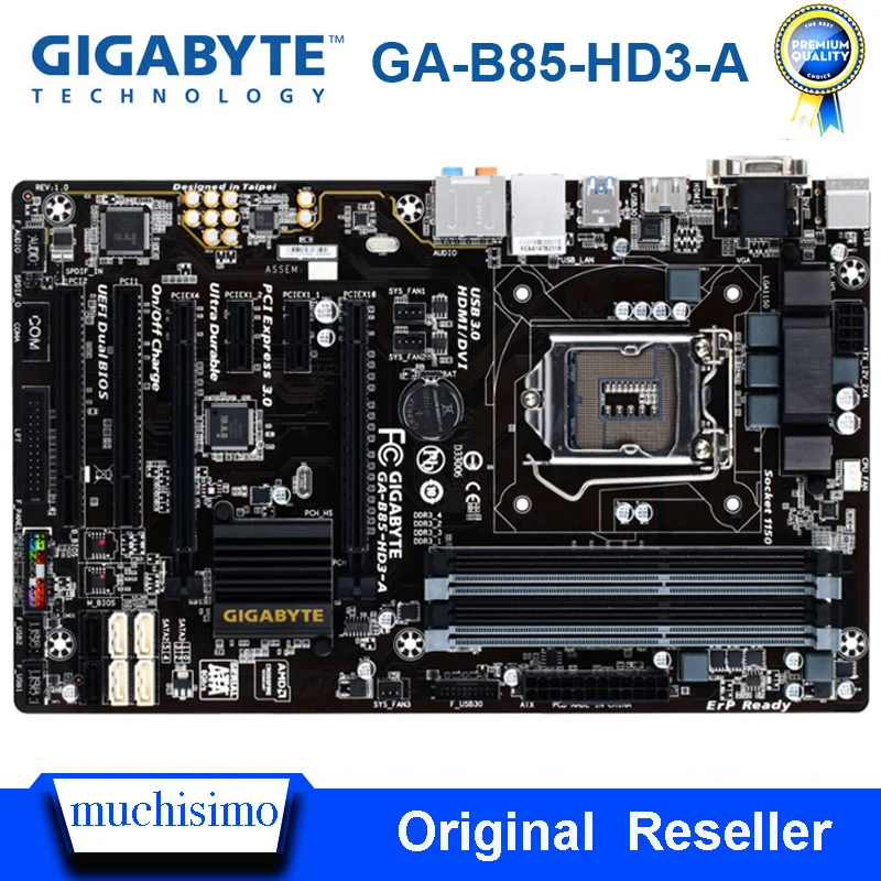 Материнская плата Intel B85 Socket LGA 1150 Gigabyte материнская DDR3 Cpu i7 i5 i3 32 Гб SATA 3