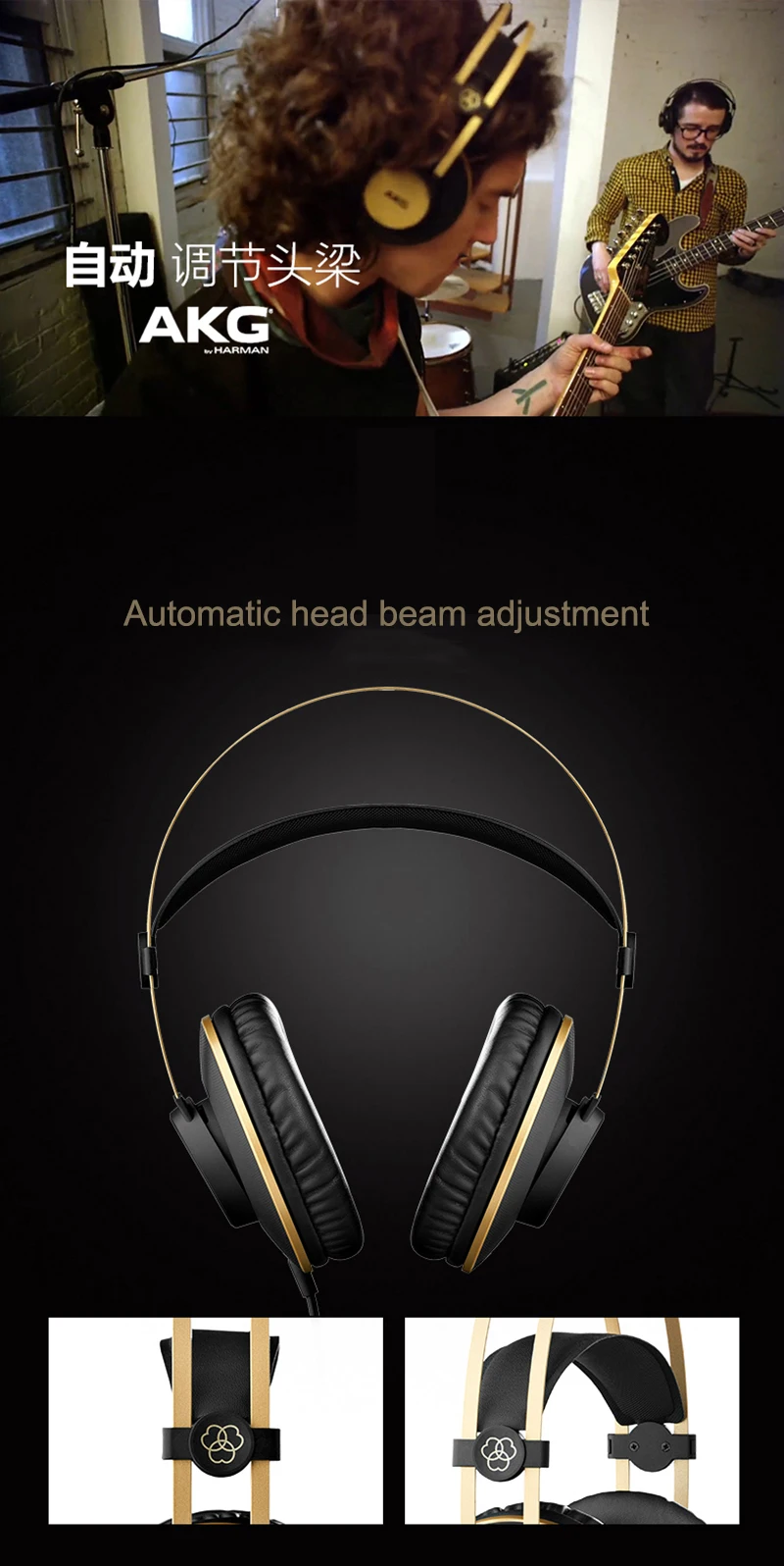 Fone de Ouvido de Alta Engenheiro de Som Fone de Ouvido Cabeça-montado Monitor Profissional Fidelidade Suporte Android Ios Windows Mac Akg - K52 K72 K92 8 engenheiro de som fone de ouvido suporte android ios windows mac