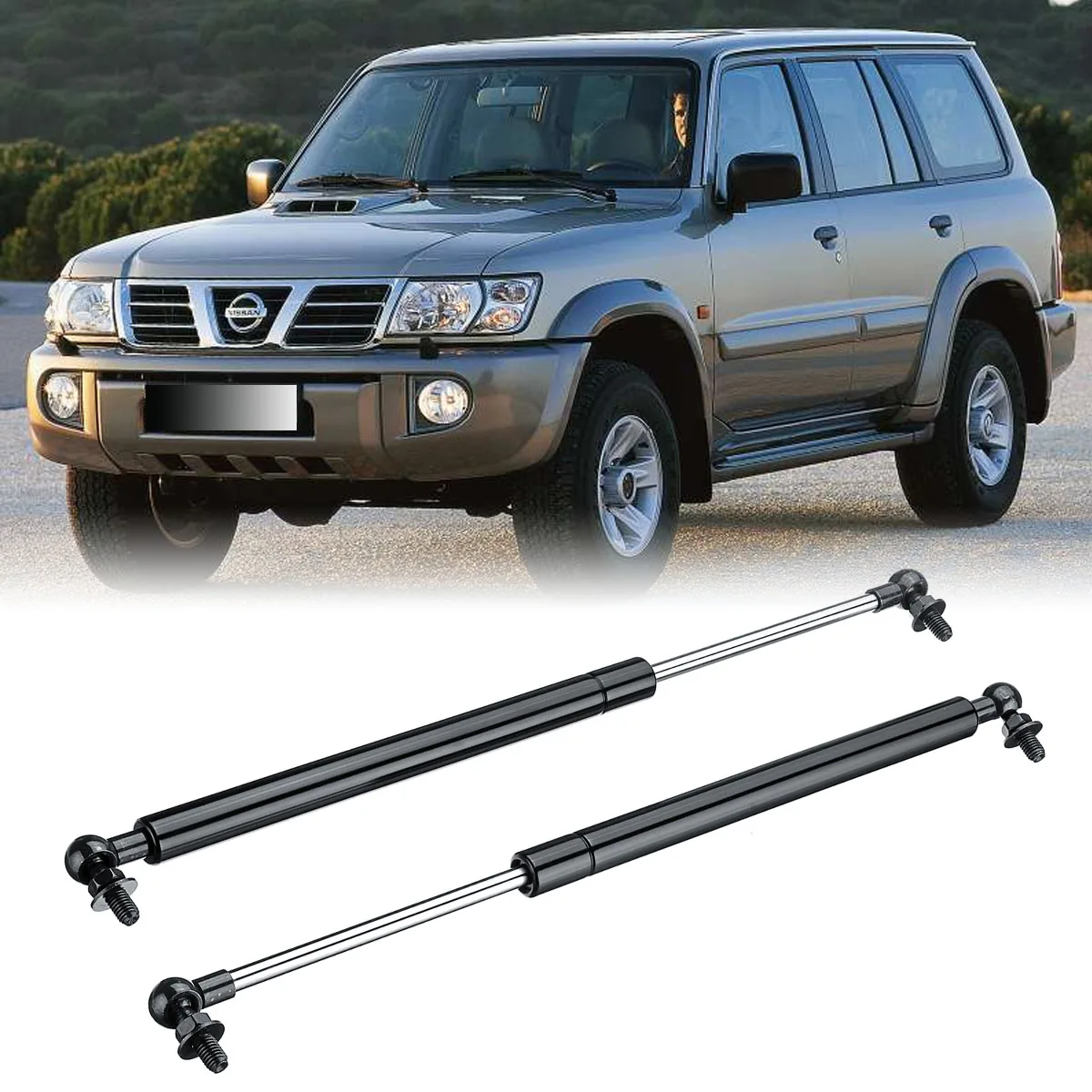 2PCS Front Engine Bonnet Hood Shock Gas Struts Bar Lift Support For Nissan Patrol Y61 Y62 GU UTE Wagon 1997-2018 Car Styling | Автомобили