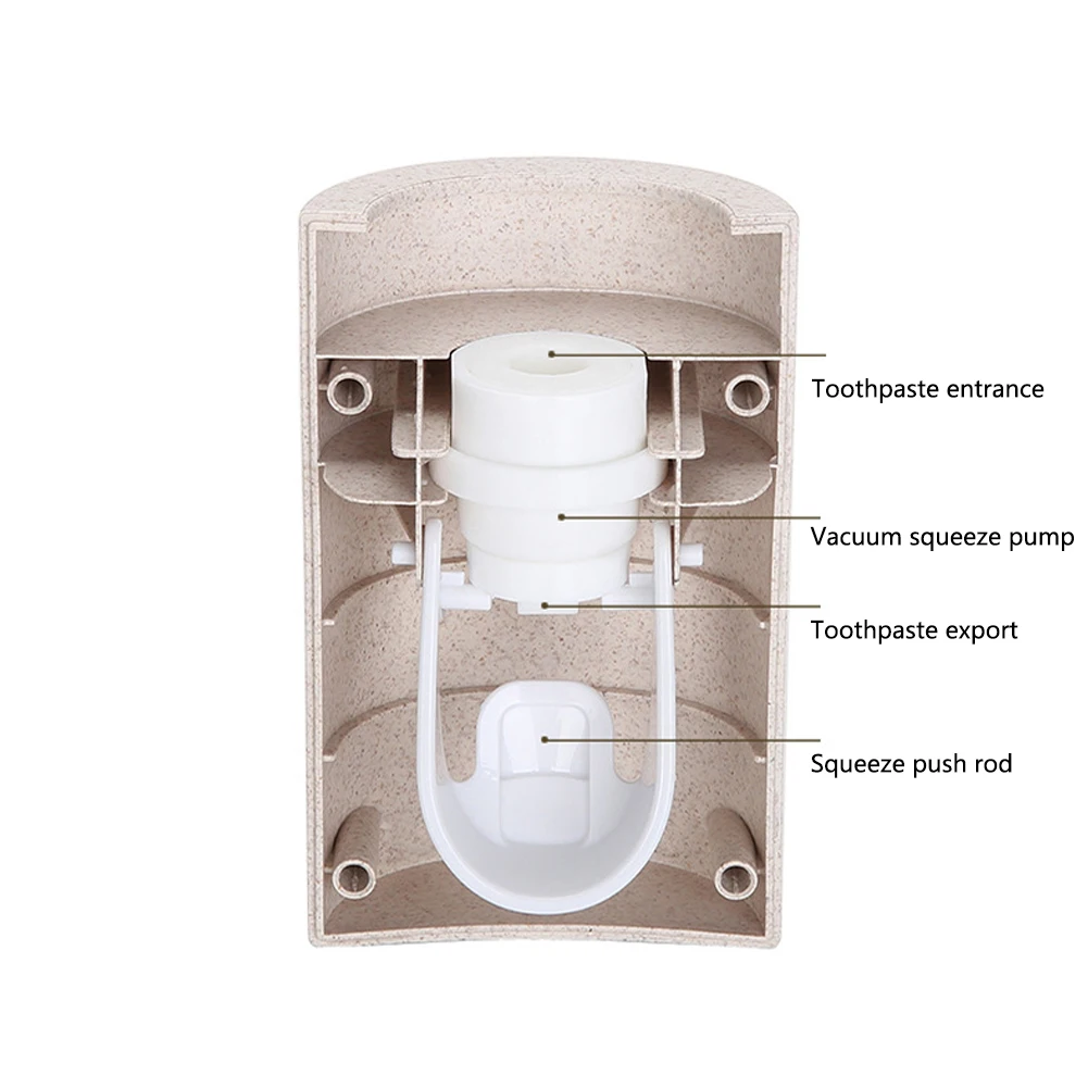 Automatic Dispenser Sticky Toothpaste Squeezer Rack Wall Mounted Family Non Toxic Home Holder Stand Dust Proof Bathroom Hotel