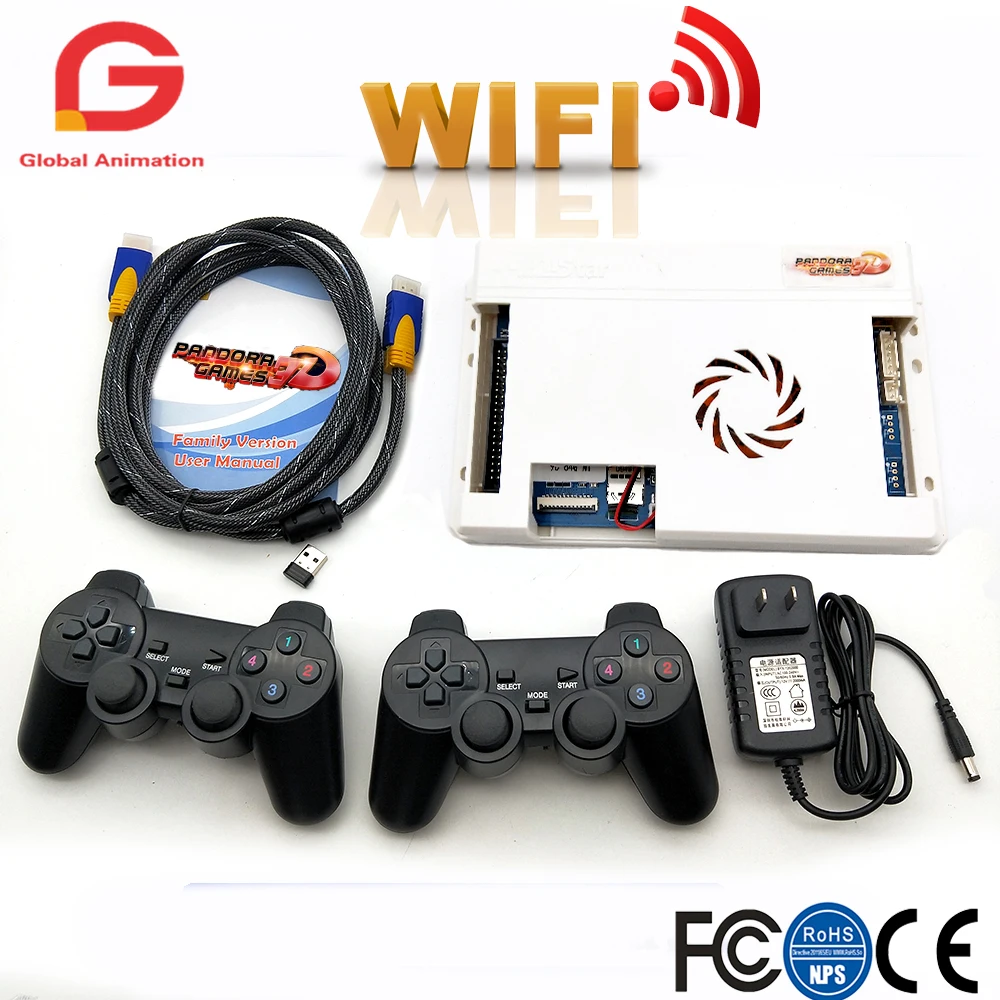WiFi версия Pandora 3D 2448 в 1 Ретро аркадные игры печатная плата 140 * HDMI VGA выход