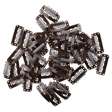 50 шт. коричневые защелкивающиеся зажимы u-образной формы металлические зажимы для наращивания волос DIY