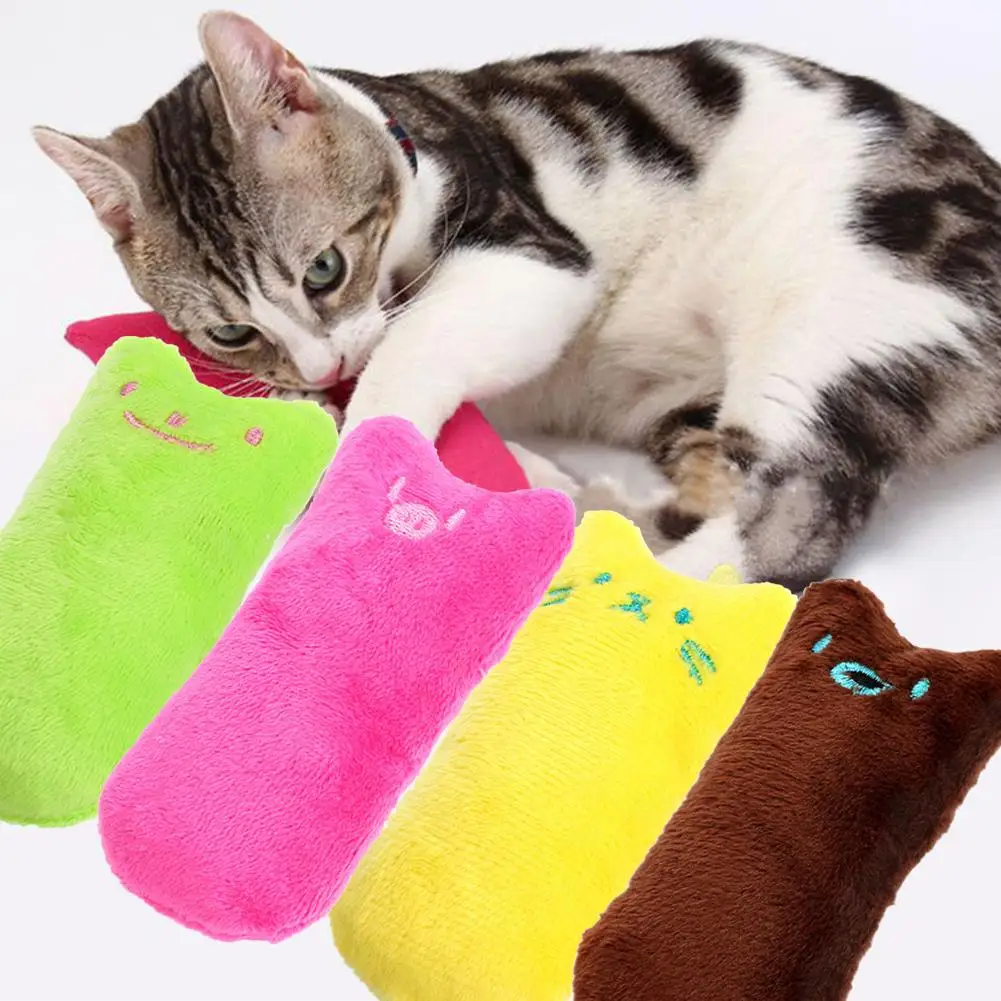 

Pet Product Cute Pet Cat Catnip Cute Grinding Teeth Claws Bite Mint Thumb Pillow Plush Doll Chew Bite Toy Bite-resistant