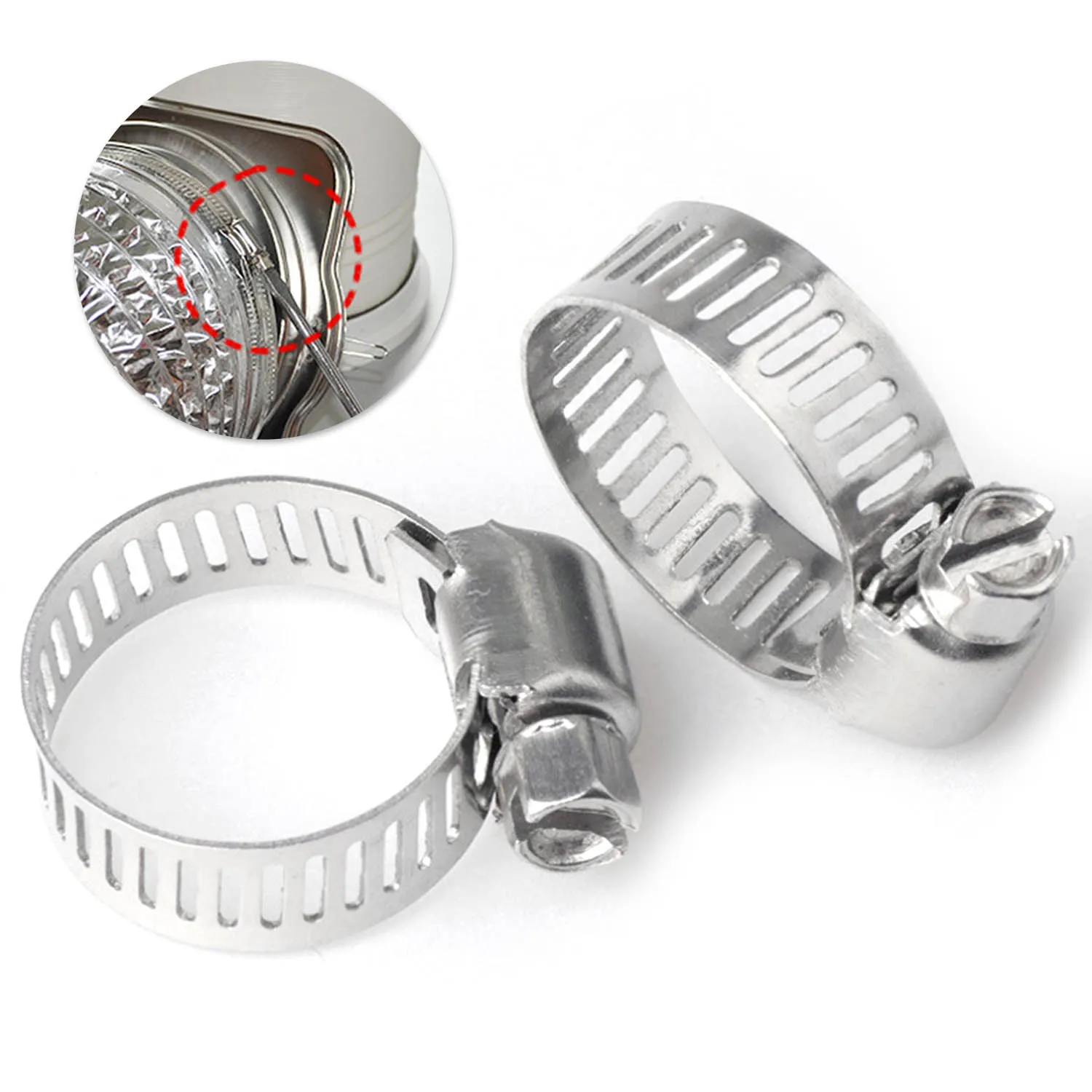 10pcs Hose Clipwaters 14-27mm Stainless Steel Pipe Tube Clips water Clamps for Plumbing Automotive Mechanical Application | Обустройство